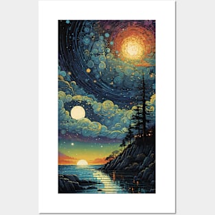 Starry Night Symphony: Van Gogh's Oceanic Overture Posters and Art